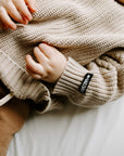 Chase Oversized Baby Pullover in Chai – 100% Organic Cotton, Cozy & Warm, Perfect for Fall & Winter, Stylish and Comfortable Baby Sweater, Ideal Gift for Newborns and Toddlers