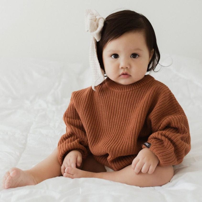 Oak Oversized Sweater-Burnt Sienna – Narzbaby