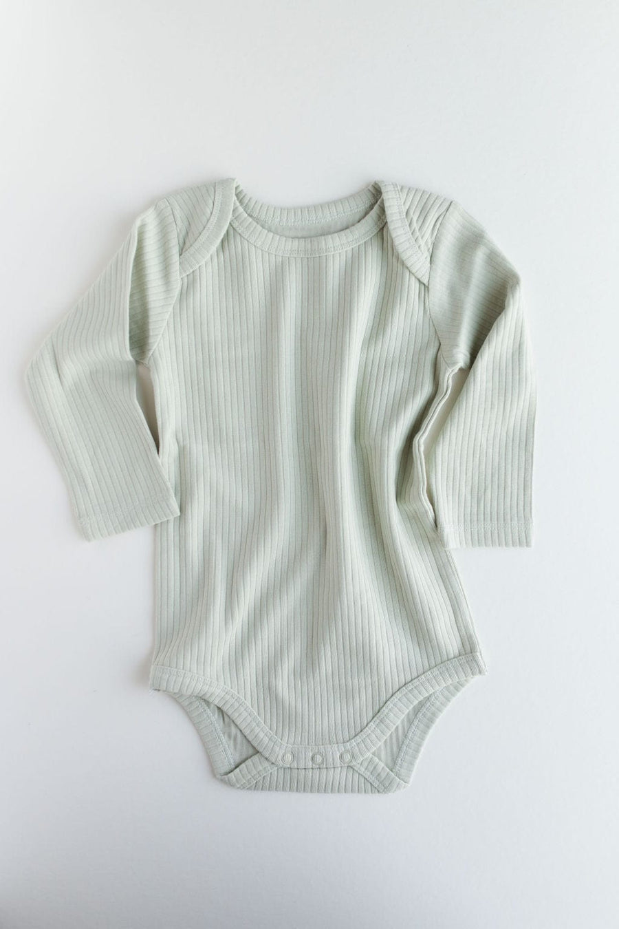 Narz Baby Bodysuit 0-3 MO / Pistachio Ribbed Long Sleeved Bodysuit