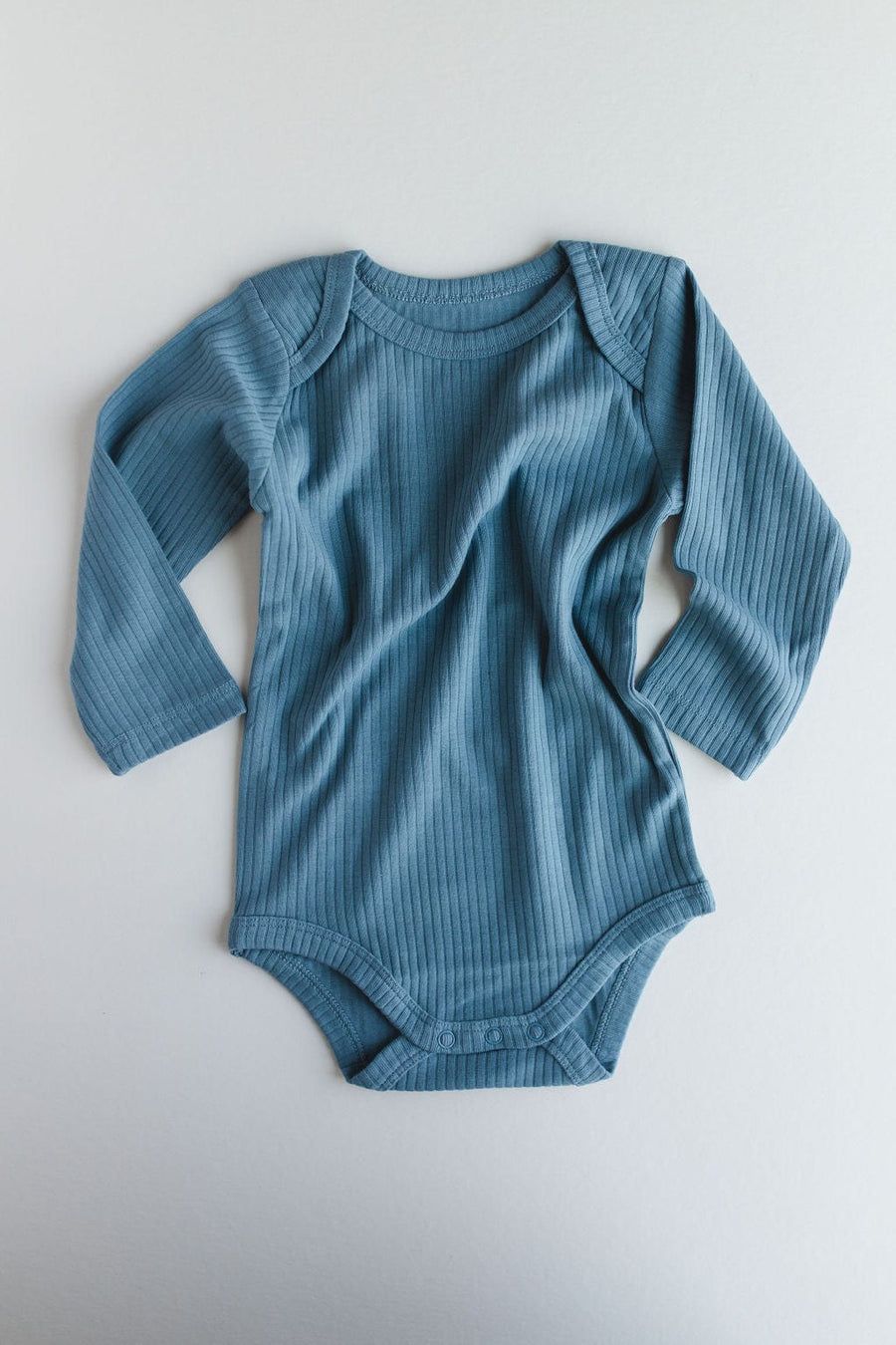 Narz Baby Bodysuit 0-3 MO / Teal Ribbed Long Sleeved Bodysuit