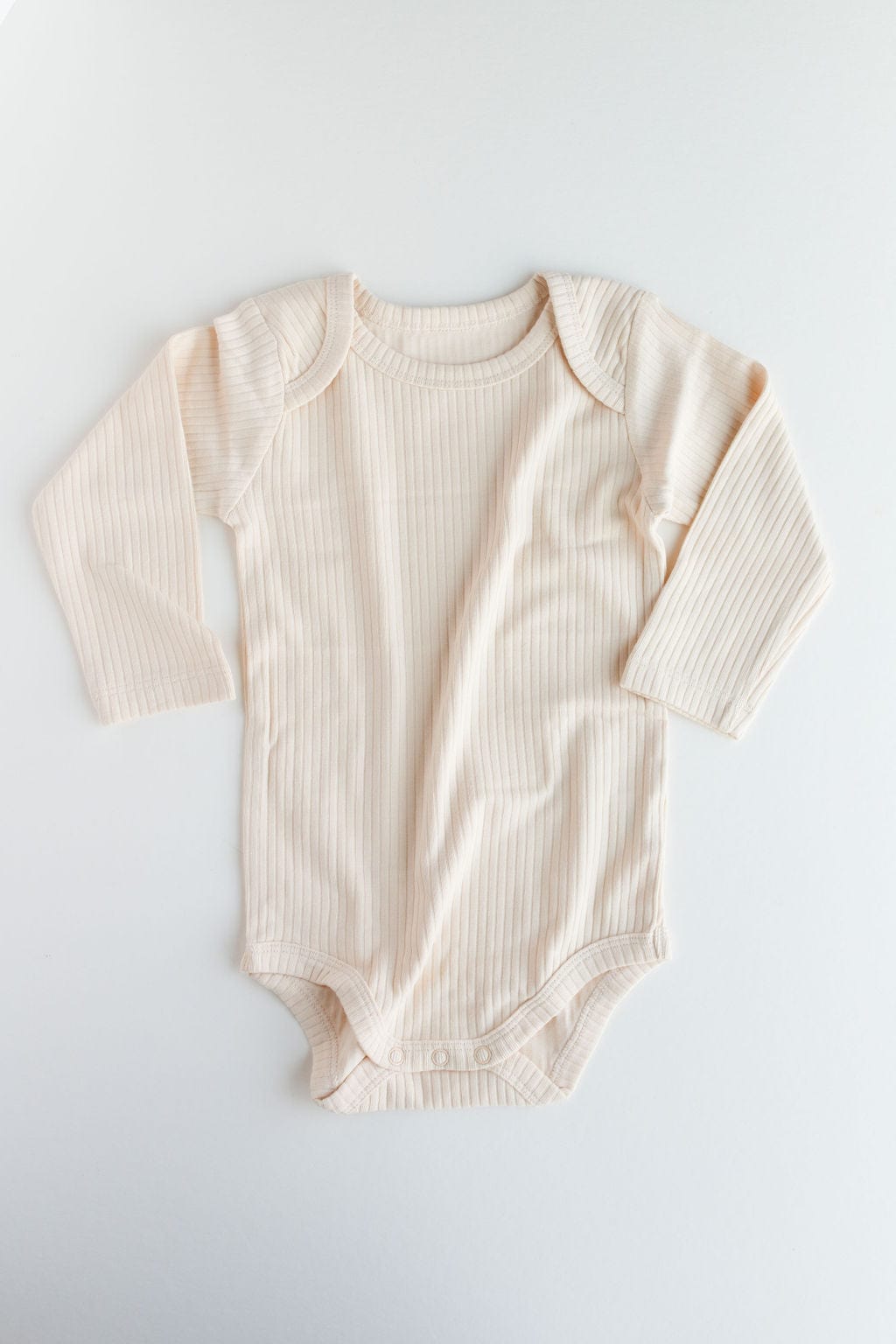 Narz Baby Bodysuit 0-3 MO / White Ribbed Long Sleeved Bodysuit
