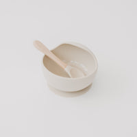 Narz Baby Bowl & Spoon Set Clay Silicone Bowl & Spoon