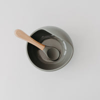 Narz Baby Bowl & Spoon Set Sage Silicone Bowl & Spoon