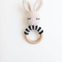 Narz Baby Crochets Sleepy Stripe Bunny Rattle Crochet Animal Rattle
