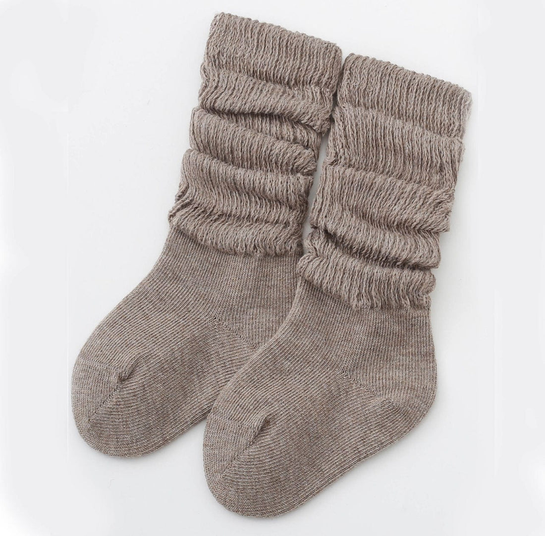 Narz Baby Socks Clay / 0-6 MO Squiggle Scrunch Socks