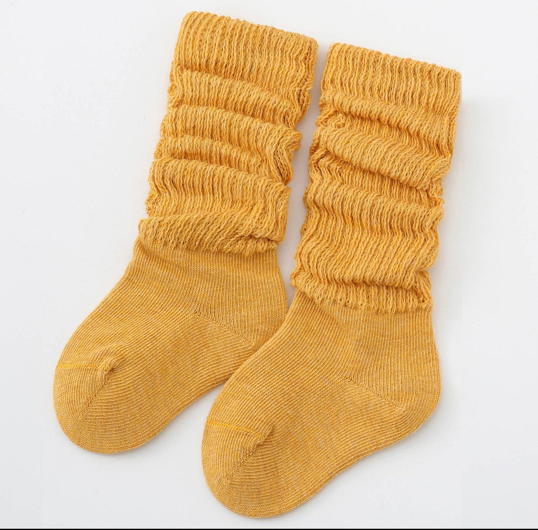 Narz Baby Socks Marigold / 0-6 MO Squiggle Scrunch Socks