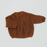 Narz Baby sweater Oak Oversized Sweater-Burnt Sienna