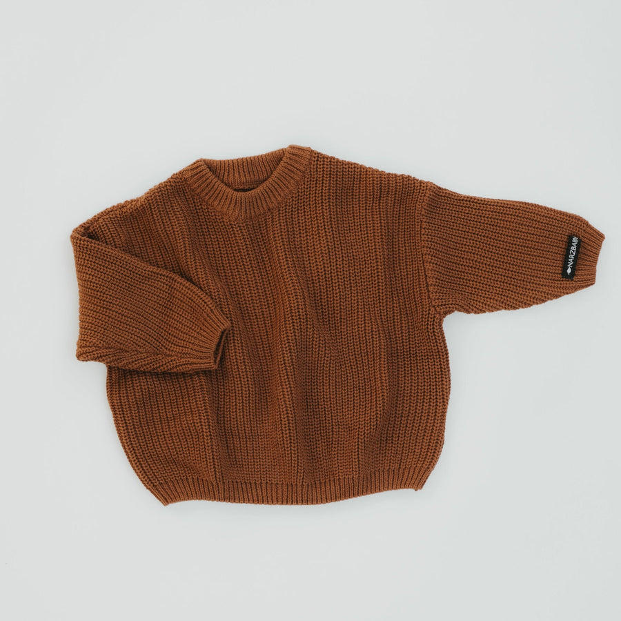 Narz Baby sweater Oak Oversized Sweater-Burnt Sienna