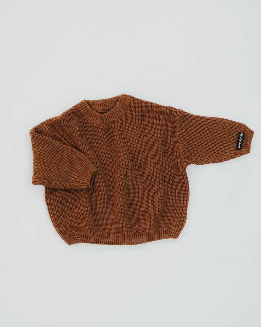 Narz Baby sweater Oak Oversized Sweater-Burnt Sienna