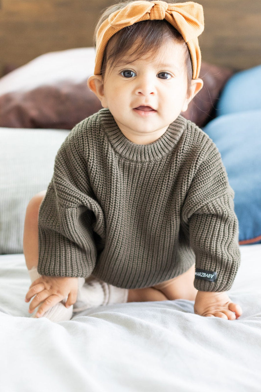 Narz Baby sweater Oak Oversized Sweater-Deep Moss