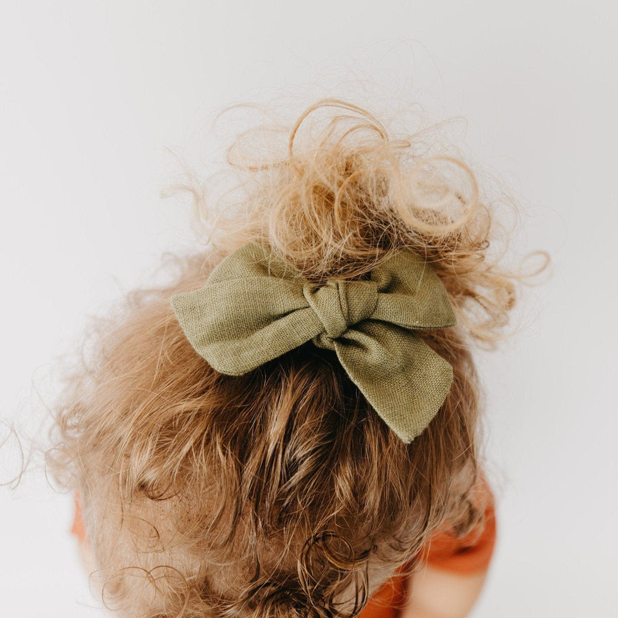 Narzbaby Bows Linen Hair Bow